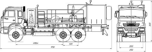 ЦА на метане серии Unisteam-CG на базе газового шасси КАМАЗ 43118-37