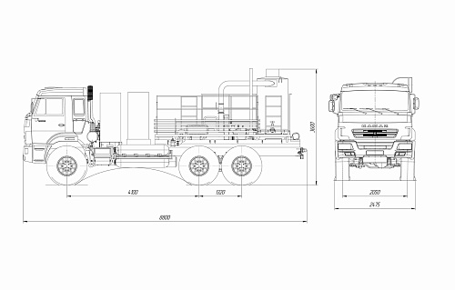 АДПМ серии Unisteam-AS6G на базе газовоого шасси КАМАЗ 43118-37