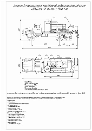 АДПМ серии Unisteam-AI6 на шасси УРАЛ 4320